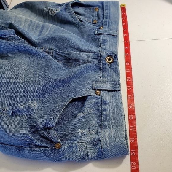 Straight Leg Relaxed Jeans Size 38 x 32 Distressed Cotton Denim Vintage - Picture 8 of 13